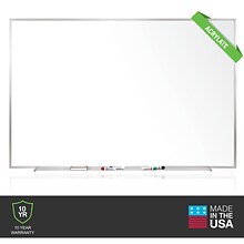 Ghent Non-Magnetic Whiteboard with Aluminum Frame, 4H x 12W (M2-412-4)
