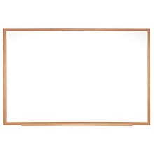Ghent Non-Magnetic Whiteboard with Wood Frame, 3H x 5W (M2W-35-4)
