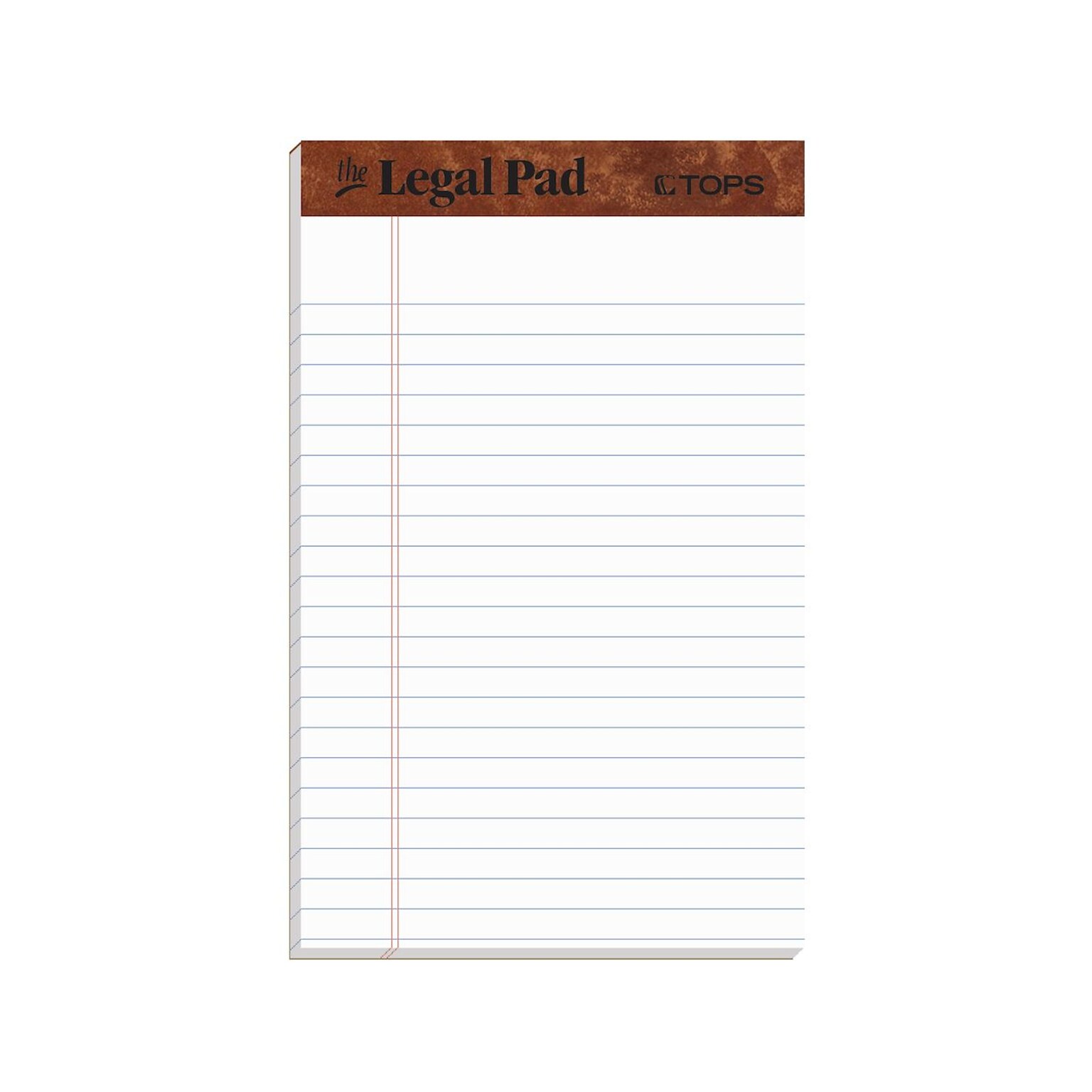 TOPS Legal Junior Notepads, 5 x 8, Narrow Ruled, White, 50 Sheets/Pad, 12 Pads/Pack (TOP 7500)