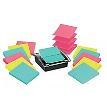 Post-it® Super Sticky Pop-Up Notes Dispenser for 3 x 3 Notes, Black, 12 Pads (DS33012SSVP)