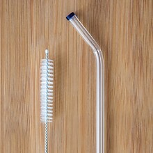 Better Houseware Extra-Wide Glass Straws with Cleaning Brush, 5 Pack, (309)