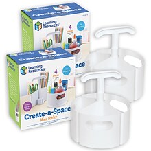 Learning Resources Create A Space Plastic Organizer Kits, White (LER3810W)