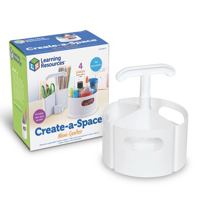 Learning Resources Create A Space Plastic Organizer Kits, White (LER3810W)