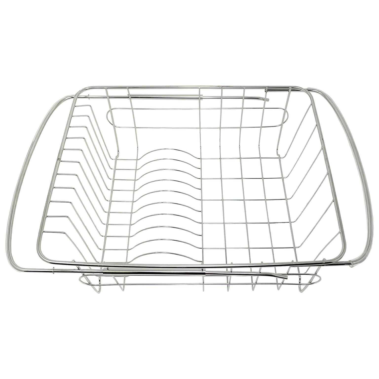 Better Houseware Over-the-Sink Stainless Steel Adjustable Dish Drainer, Silver (1423)