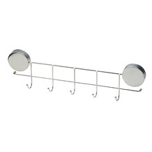 Better Houseware Stainless Steel Magnetic 5-Hook Utensil Rack, Silver (2408)