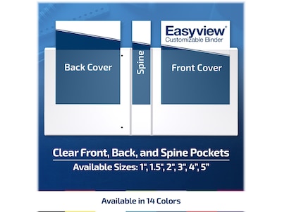 Davis Group Easyview Premium 1" 3-Ring View Binders, Burgundy, 6/Pack (8411-08-06)