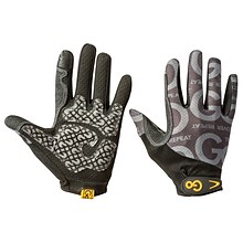 GoFit Go Grip Gray Full-Finger Training Gloves, Large (GF-GTCFF-L)
