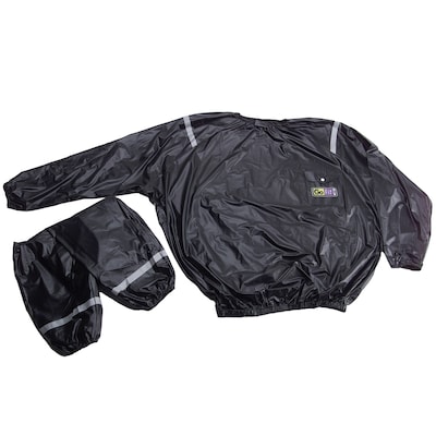 GoFit Black Vinyl Sweat Suit, Small/Medium (GF-TTS-S/M)