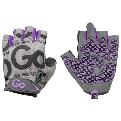 GoFit Pro Womens Purple Trainer Gloves with Padded Go-Tac Palm, Large (GF-WGTC-L/PPL)