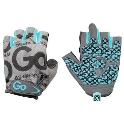 GoFit Pro Womens Teal Trainer Gloves with Padded Go-Tac Palm, Medium (GF-WGTC-M/TU)