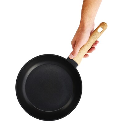 MasterChef Aluminum 12-Inch Frying Pan with Soft-Touch Bakelite Handle, Black, (VRD159102083)