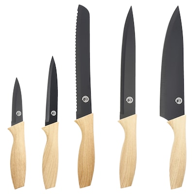 MasterChef VRD259102048 Stainless Steel Knife Set with Ergonomic Handles, 5-Piece