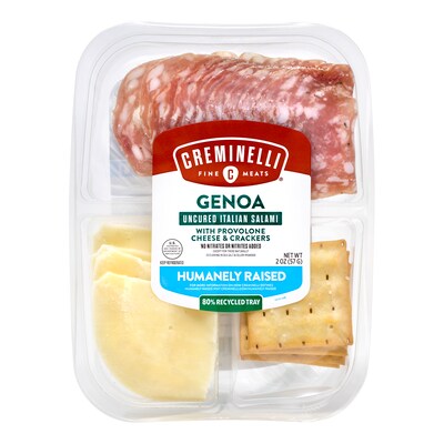 Creminelli Genoa, Provolone Cheese, Crackers, 2 Oz., 4 Pk.