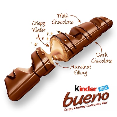 Kinder Bueno Crispy Creamy Chocolate Bar, 20/Pack (220-02073)
