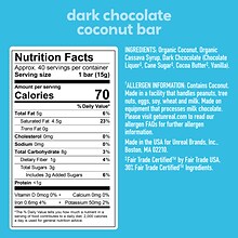 UNREAL Gluten Free Dark Chocolate Coconut Nut Bar, .53 oz., 40 Bars/Box (220-02087)