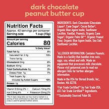 Unreal Dark Chocolate Peanut Butter Cups, 0.53 Oz., 40 Ct.