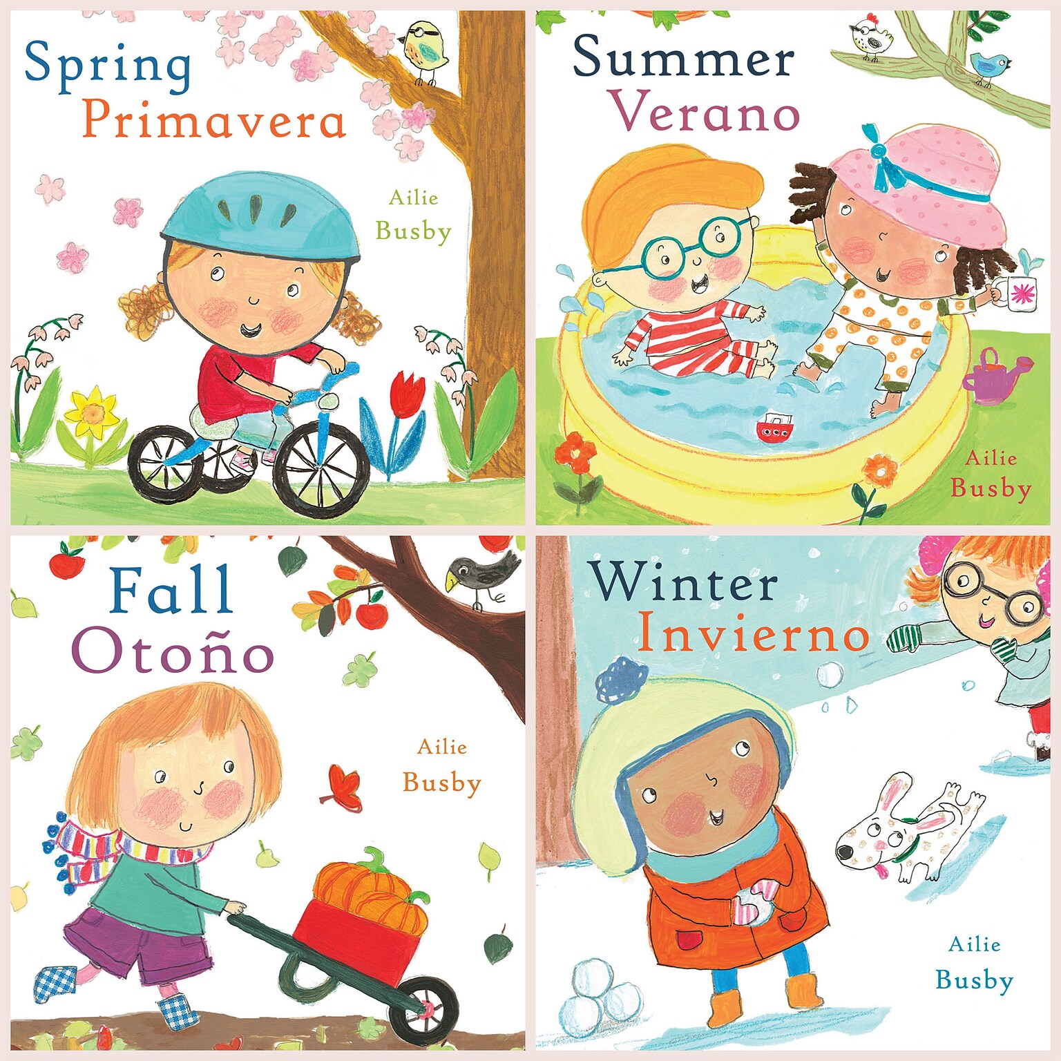 Childs Play Seasons Bilingual Books, Set of 4 (CPYCPS)