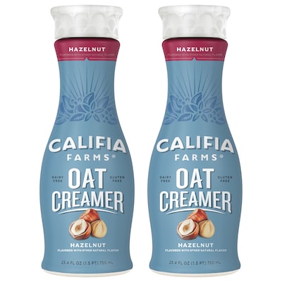 Califia Farms Hazelnut Oat Creamer, 25.4 Oz, 2PK