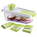 Brentwood Mandolin Slicer with 5-Cup Storage Container and 4 Interchangeable Stainless Steel Blades,