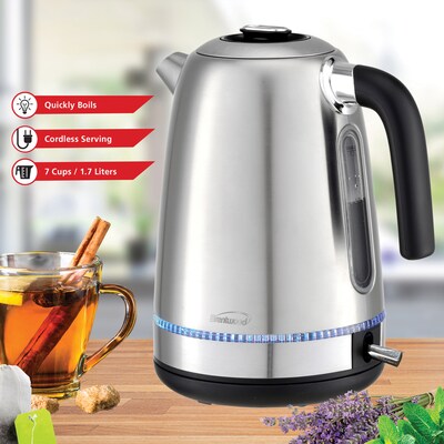 Brentwood Cordless Electric Stainless Steel Kettle, 7-Cup, (KT-1792S)