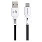 cellhelmet Charge and Sync USB-C to USB-A Round Cable, 3' (CABLE-C-A-3-R-G)