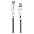 cellhelmet Charge and Sync USB-C to USB-C Round Cable, 6 (CABLE-C-C-6-R-G)