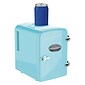 Frigidaire Retro 6+1-Can Mini Portable Fridge with Top-Mounted Active-Cooling Can Holder, Blue (EFMIS171-BLUE)