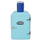Frigidaire Retro 6+1-Can Mini Portable Fridge with Top-Mounted Active-Cooling Can Holder, Blue (EFMIS171-BLUE)