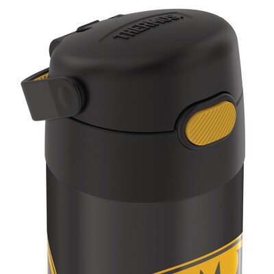 Thermos FUNtainer Batman Stainless Steel Vacuum Insulated Water Bottle, 12 oz., black (THRF4100BM6)