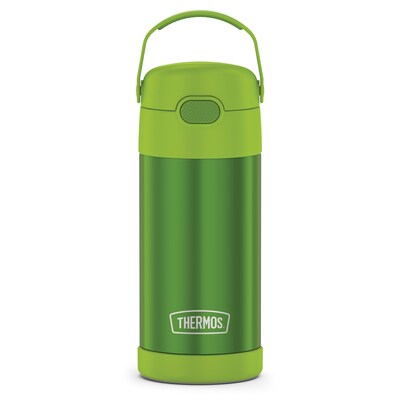 Thermos FUNtainer Stainless Steel Vacuum Insulated Water Bottle, 12 oz., Lime (THRF4100LM6)