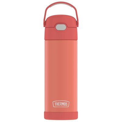 Thermos FUNtainer Stainless Steel Vacuum Insulated Water Bottle, 16 oz., Apricot (THRF41101AP6)