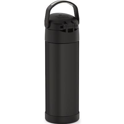 Thermos FUNtainer Stainless Steel Vacuum Insulated Water Bottle, 16 oz., Black (THRF41101DB6)