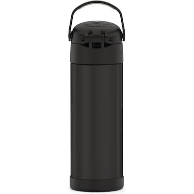 Thermos FUNtainer Stainless Steel Vacuum Insulated Water Bottle, 16 oz., Black (THRF41101DB6)