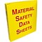 Accuform Safety Data Sheets 1 1/2 3-Ring Non-View Binder, Red/Yellow (ZRS641)