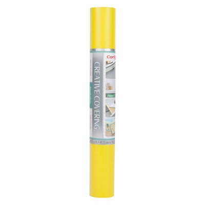 Con-Tact® Creative Covering™ Adhesive Covering, 18 x 50, Yellow, 1 Roll (KIT50FC9AH2606)