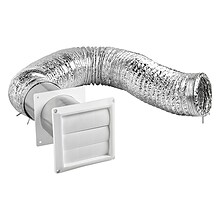 Lambro White 4 x 8 UL 2158A Transition Duct Louvered Vent Kit (1379W)