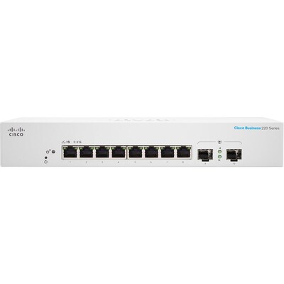 Cisco 220 8-Port Gigabit Ethernet Managed Switch, Silver (CBS2208TE2GNA)