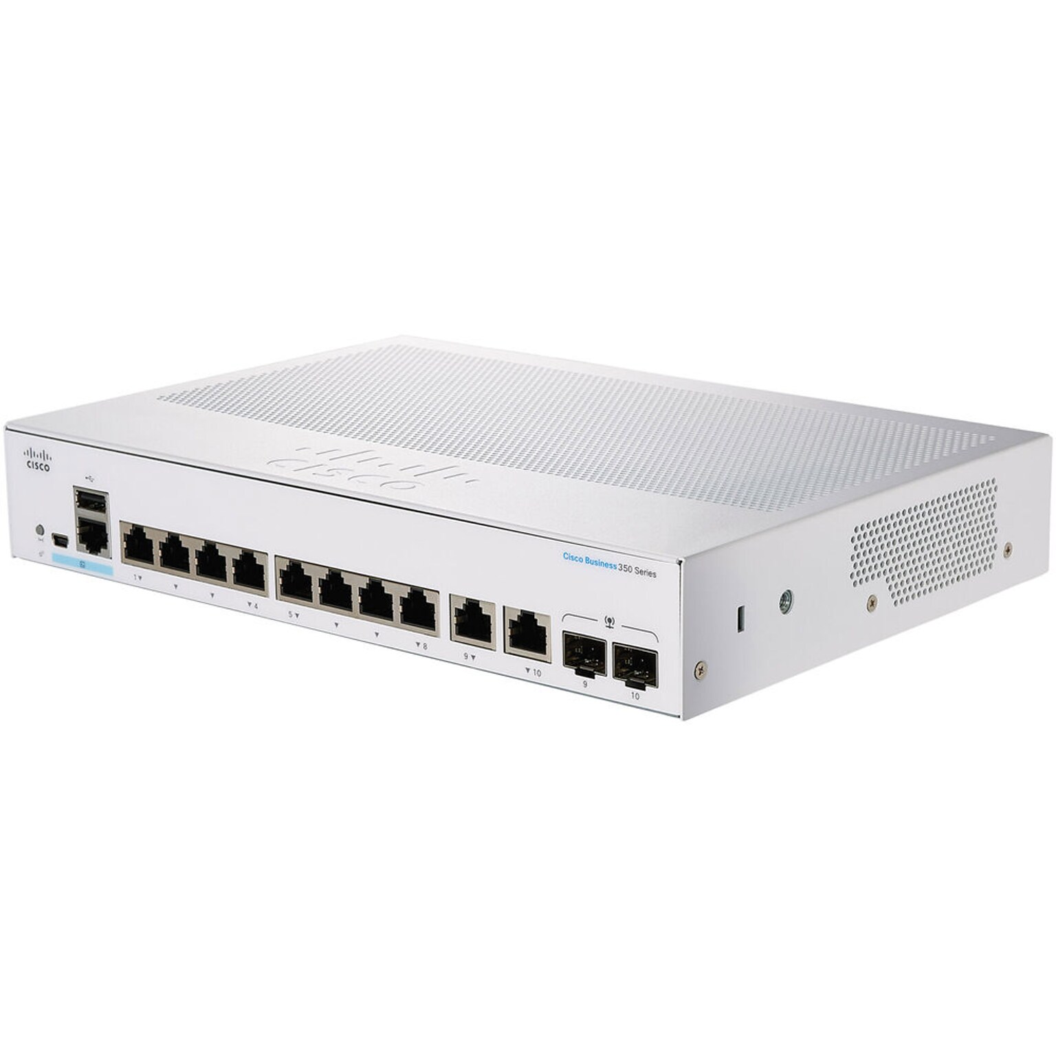 Cisco 350 10-Port Gigabit Ethernet Managed Switch, Silver (CBS3508TE2GNA)