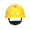 3M® SecureFit HDPE 4-Point Ratchet Suspension Short Brim Hard Hat, Yellow (H-702SFR-UV)