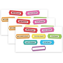 Ashley Productions® Magnetic Die-Cut Timesavers & Labels, Days of the Week, Assorted Colors, 8 Per P