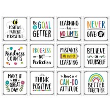 Creative Teaching Press Positive Mindset 10 Designer Cut-Outs, 12/Pack, 3 Pack/Bundle (CTP10815-3)