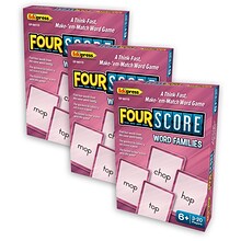 Teacher Created Resources® Four Score Card Game: Word Families, Pack of 3 (EP-66115-3)