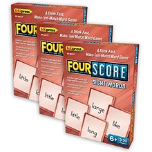 Teacher Created Resources® Four Score Card Game: Sight Words, Pack of 3 (EP-66117-3)