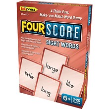 Teacher Created Resources® Four Score Card Game: Sight Words, Pack of 3 (EP-66117-3)