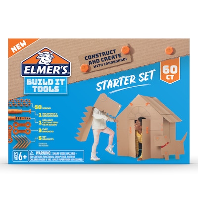 Elmers Build It Tools Starter Set, Tan, 60 Pieces (ELM2153299)