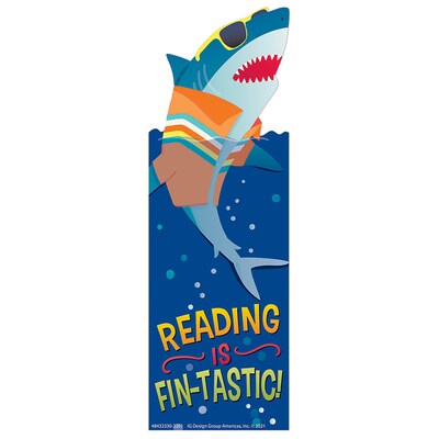 Eureka Shark Reading is Fin-Tastic Bookmarks, Multicolor, 36/Pack, 6 Packs/Bundle (EU-843233-6)