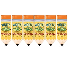 Eureka Pencil Write on Track with Reading Bookmarks, Multicolor, 36/Pack, 6 Packs/Bundle (EU-843236-