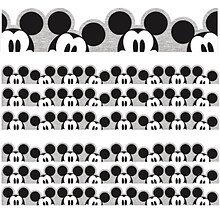 Eureka Mickey Mouse Borders/Trim, 3.25 x 37, Throwback Peeking Mickeys, 3/Pack (EU-846321-3)
