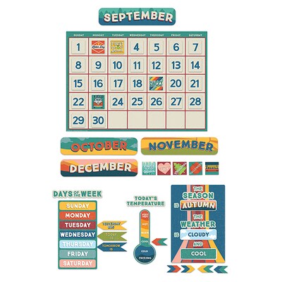 Eureka Adventurer Calendar Bulletin Board Set, 110/Set (EU-847802)