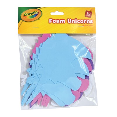 Crayola® Foam Unicorn, Assorted Colors, 20/Pack, 12 Packs (PACAC4429CRA-12)